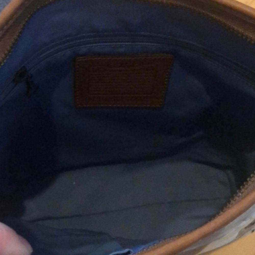 Coach Y2K 🤎💙 Multicolor Shoulder Bag W/Patchwork Design EUC - Picture 4 of 11